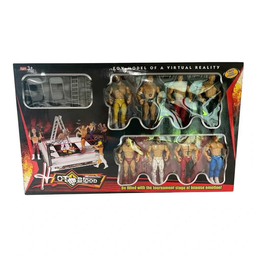 Hot Blood Wrestling Ultimate Warrior Action Figures With Wrestling  Ring New